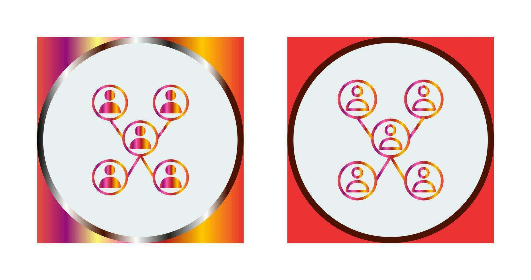 Unique Company Network Vector Icon