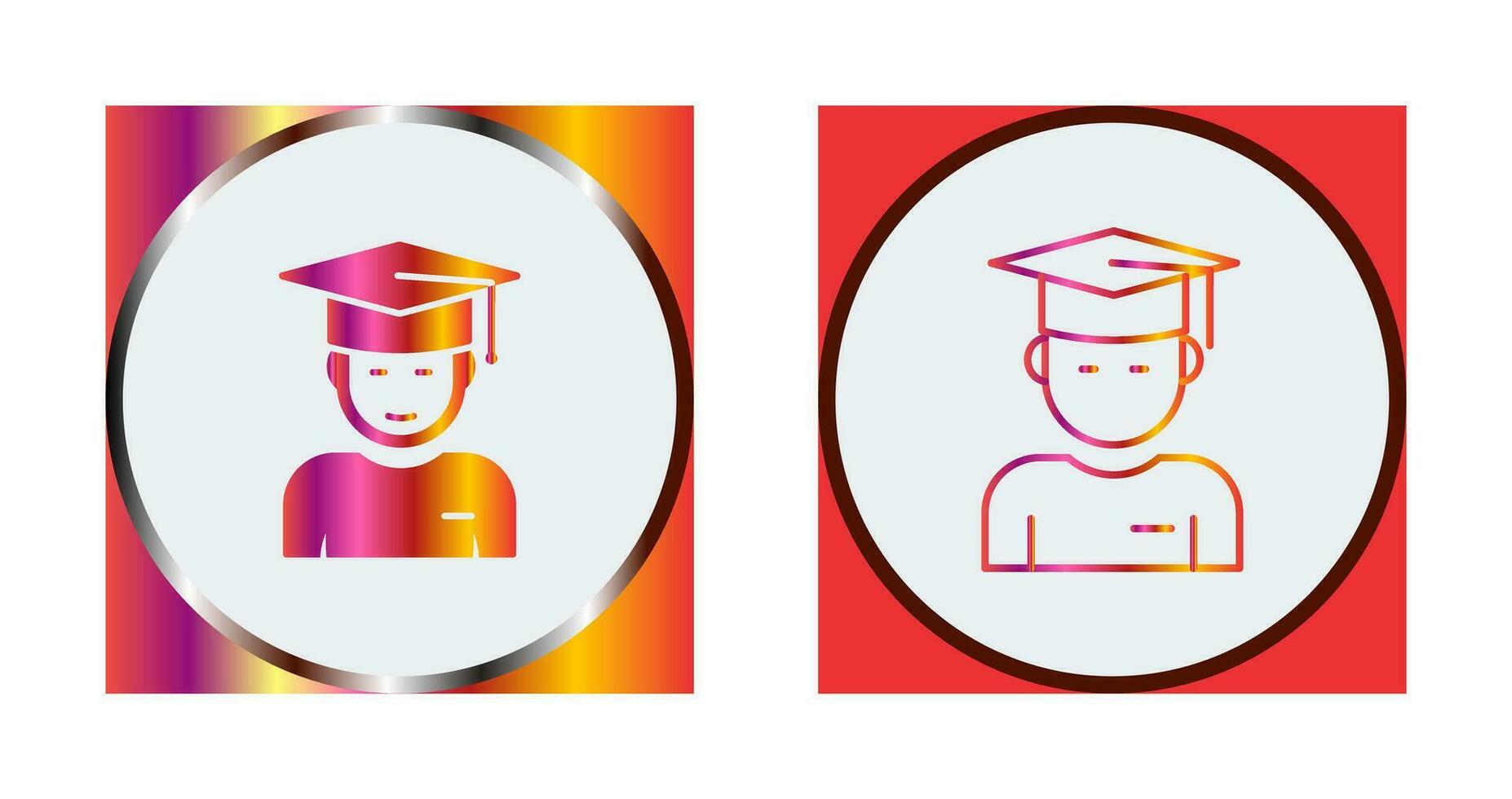 icono de vector de estudiante graduado