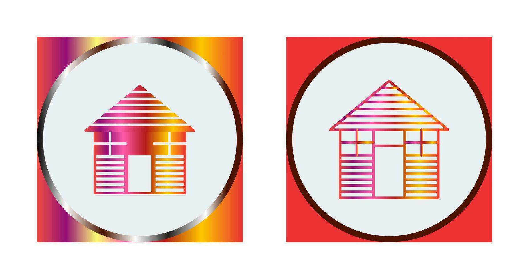 Wood Cabin Vector Icon