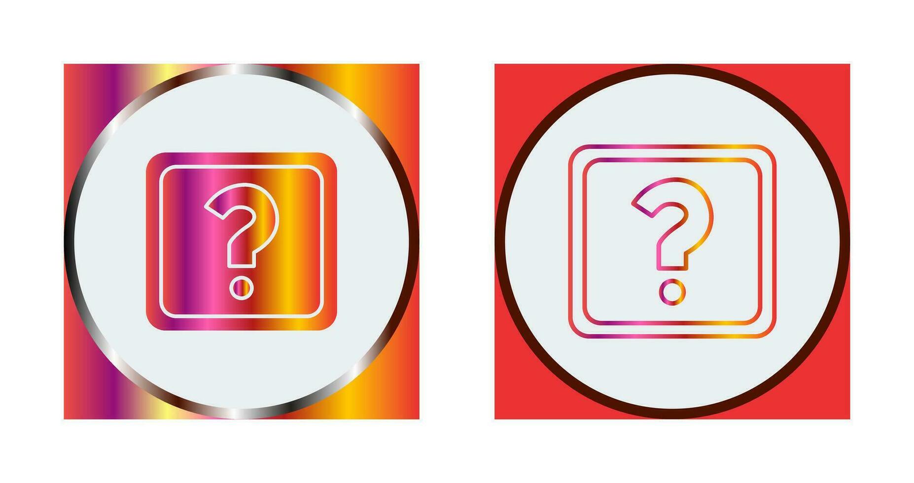 Unique Question Mark Vector Icon