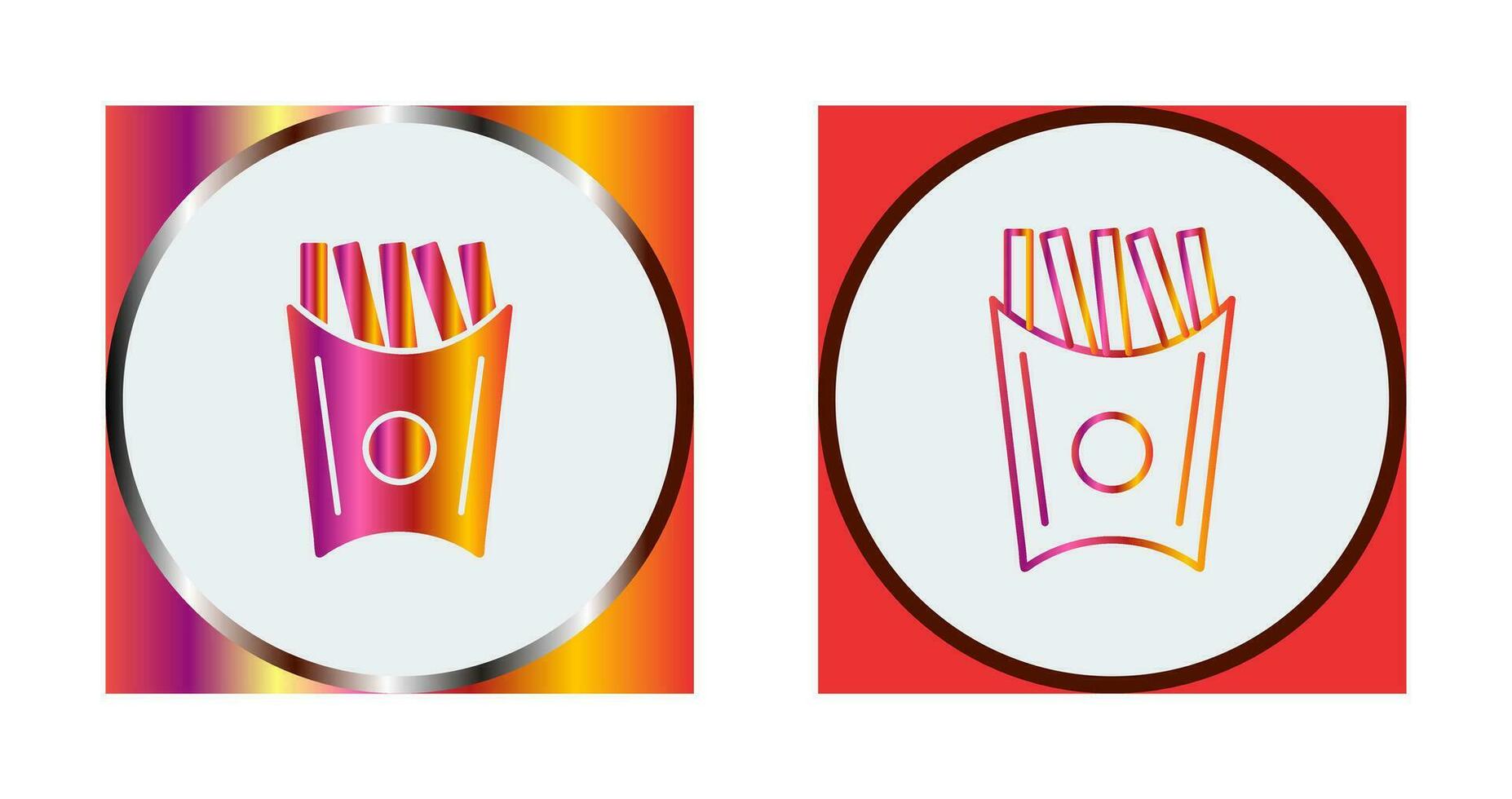 Unique French Fries Vector Icon