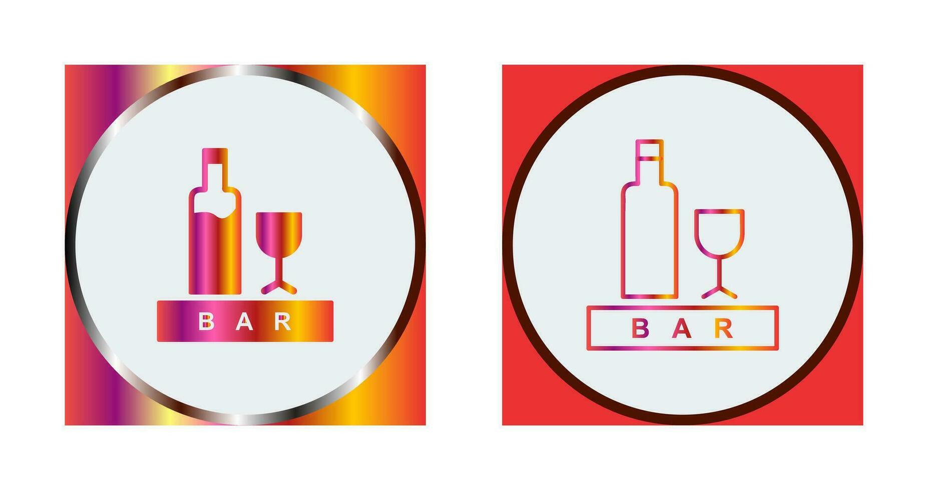 Unique Bar Sign Vector Icon