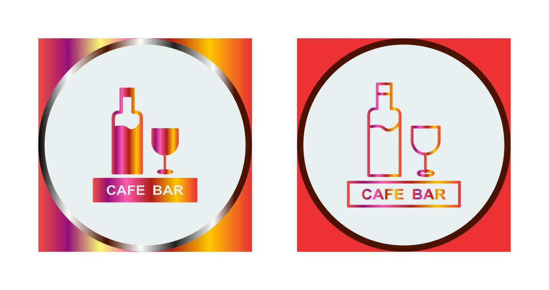 Unique Drinks Cafe Vector Icon