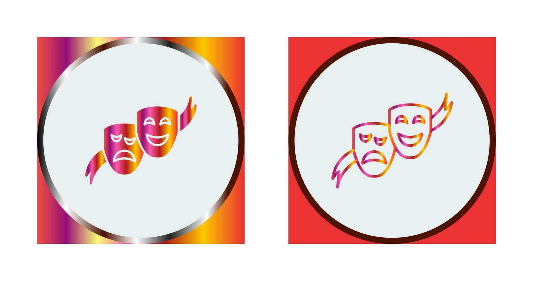 icono de vector de máscaras de teatro