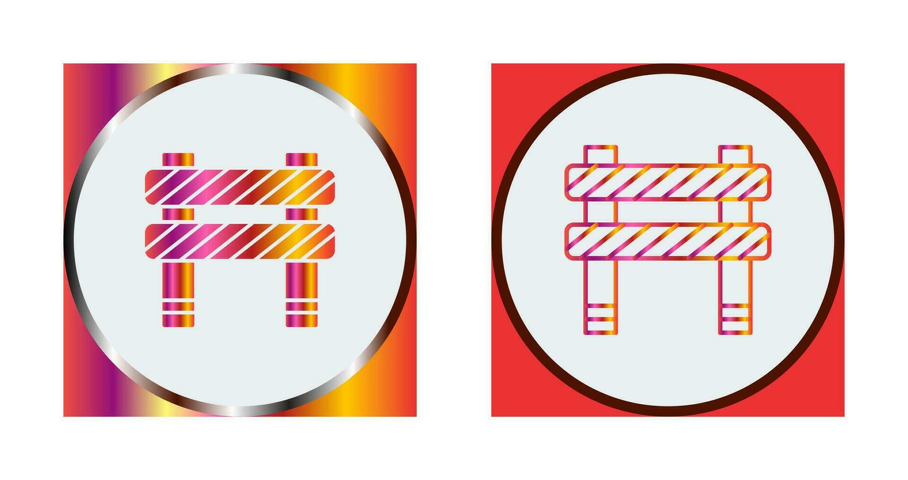 Unique Barrier Vector Icon
