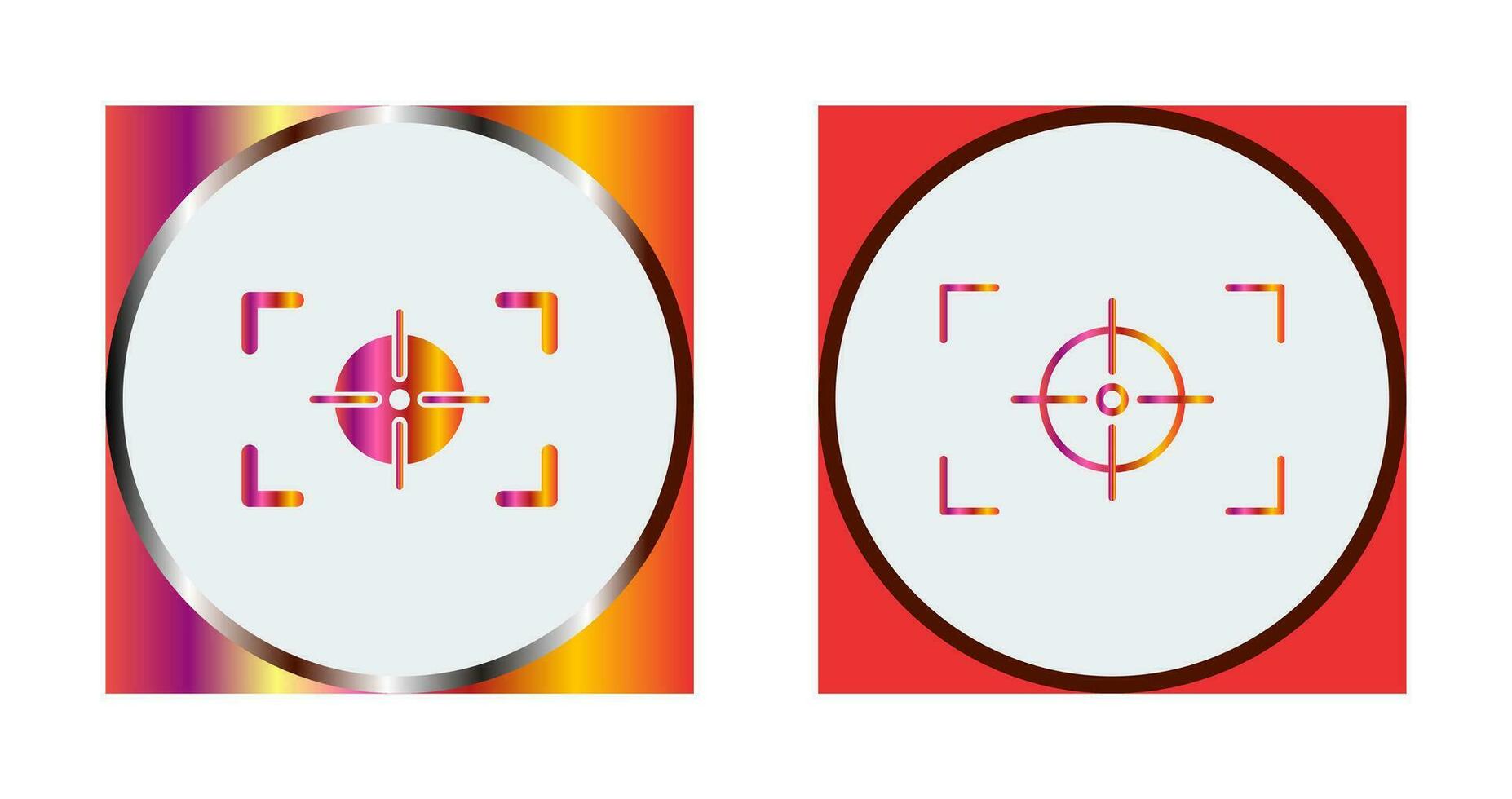 Unique Focus Horizontal Vector Icon
