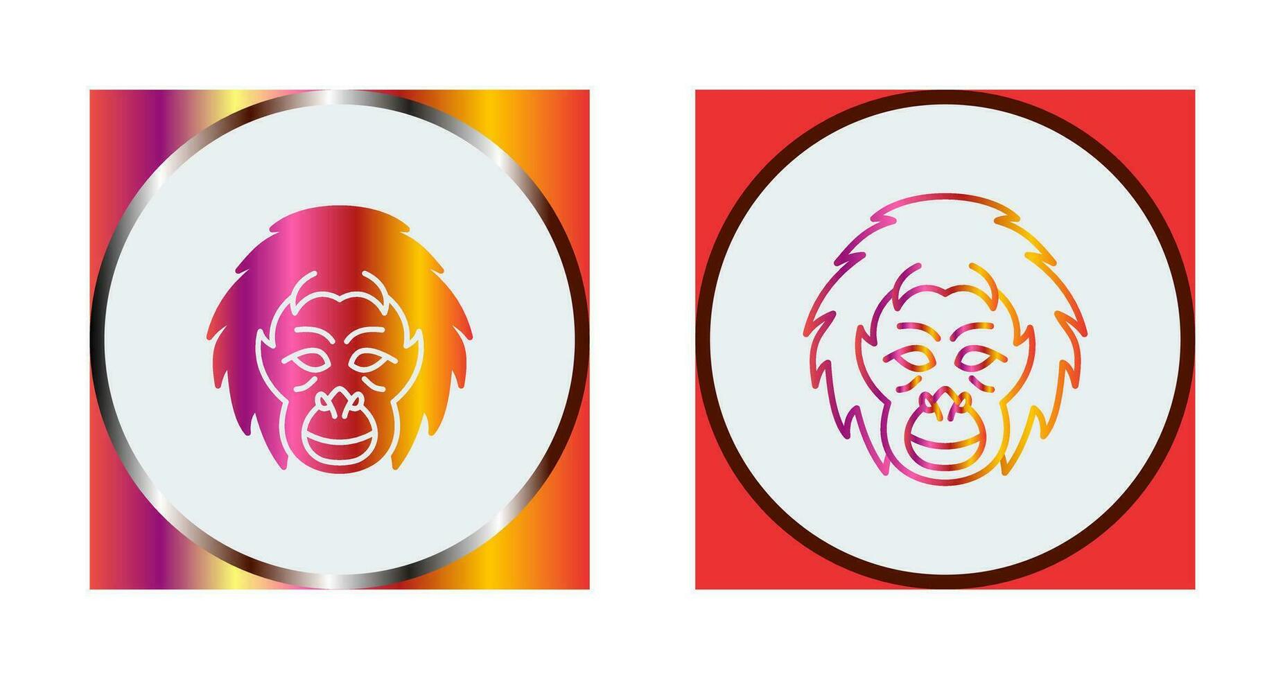 icono de vector de orangután