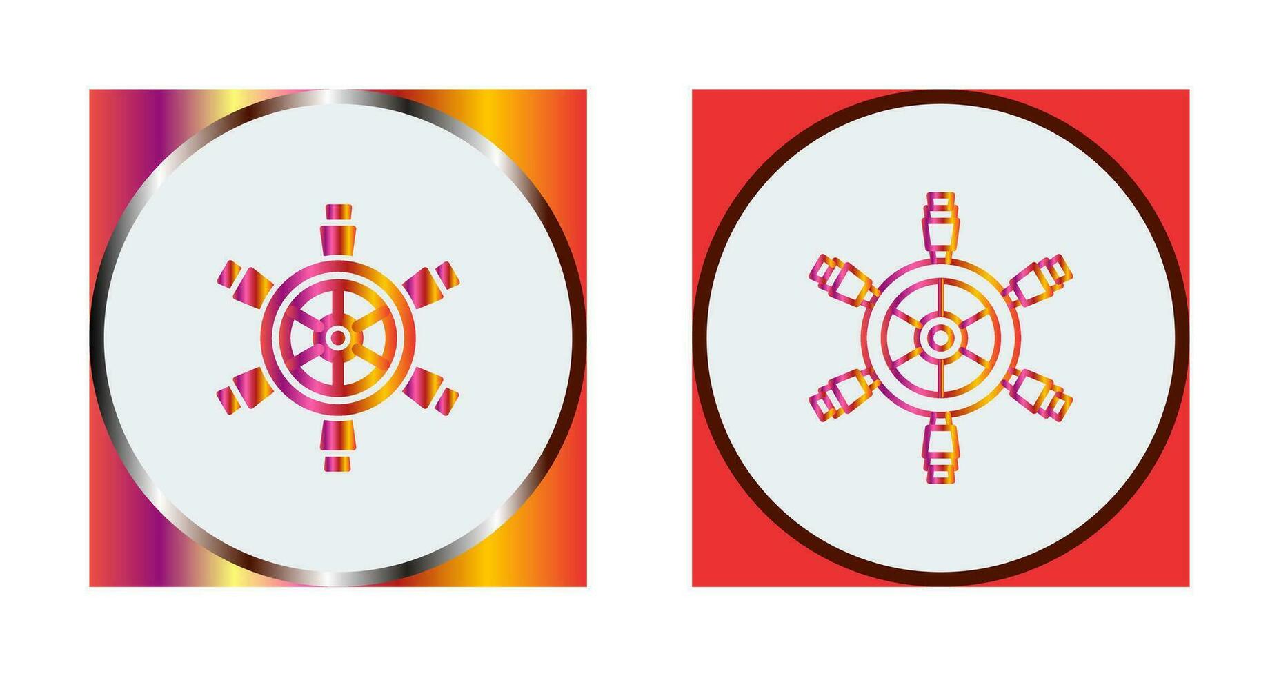 Ship Wheel Vector Icon