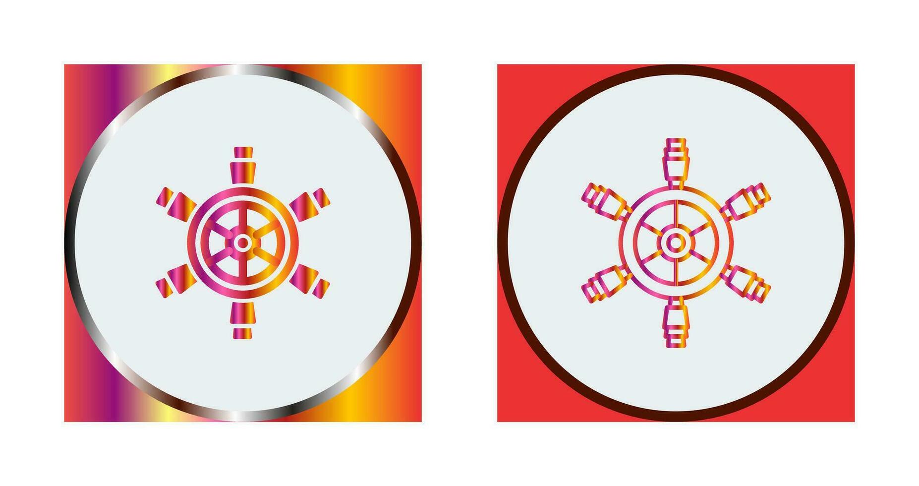 Ship Wheel Vector Icon