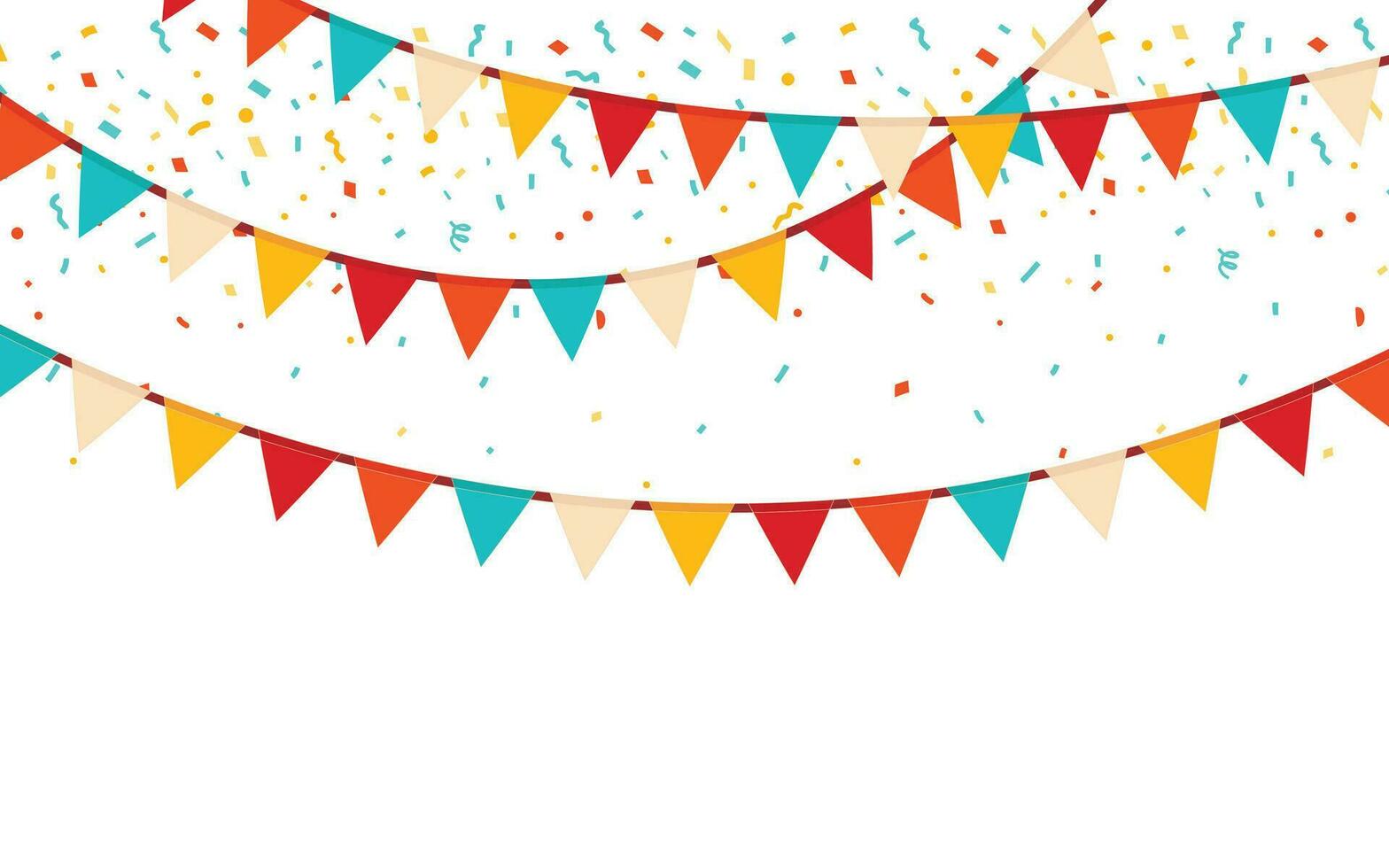 Wreath of festive flags vector background