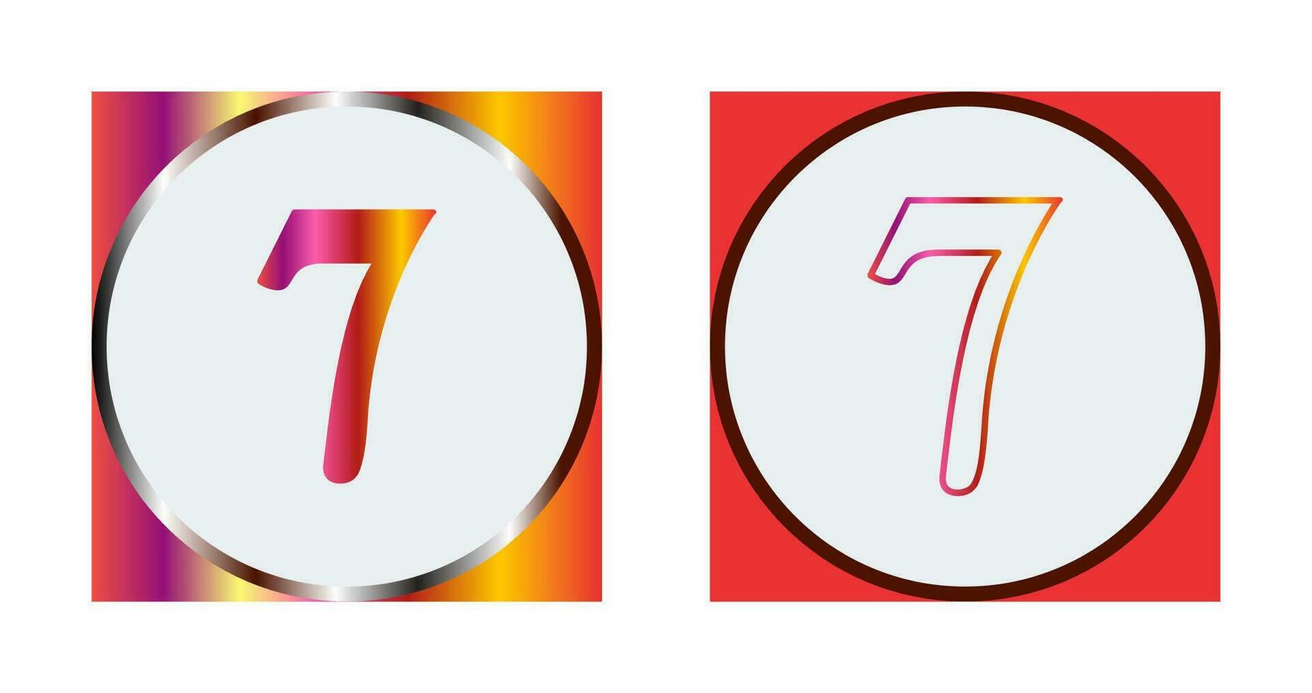 Number Seven Vector Icon