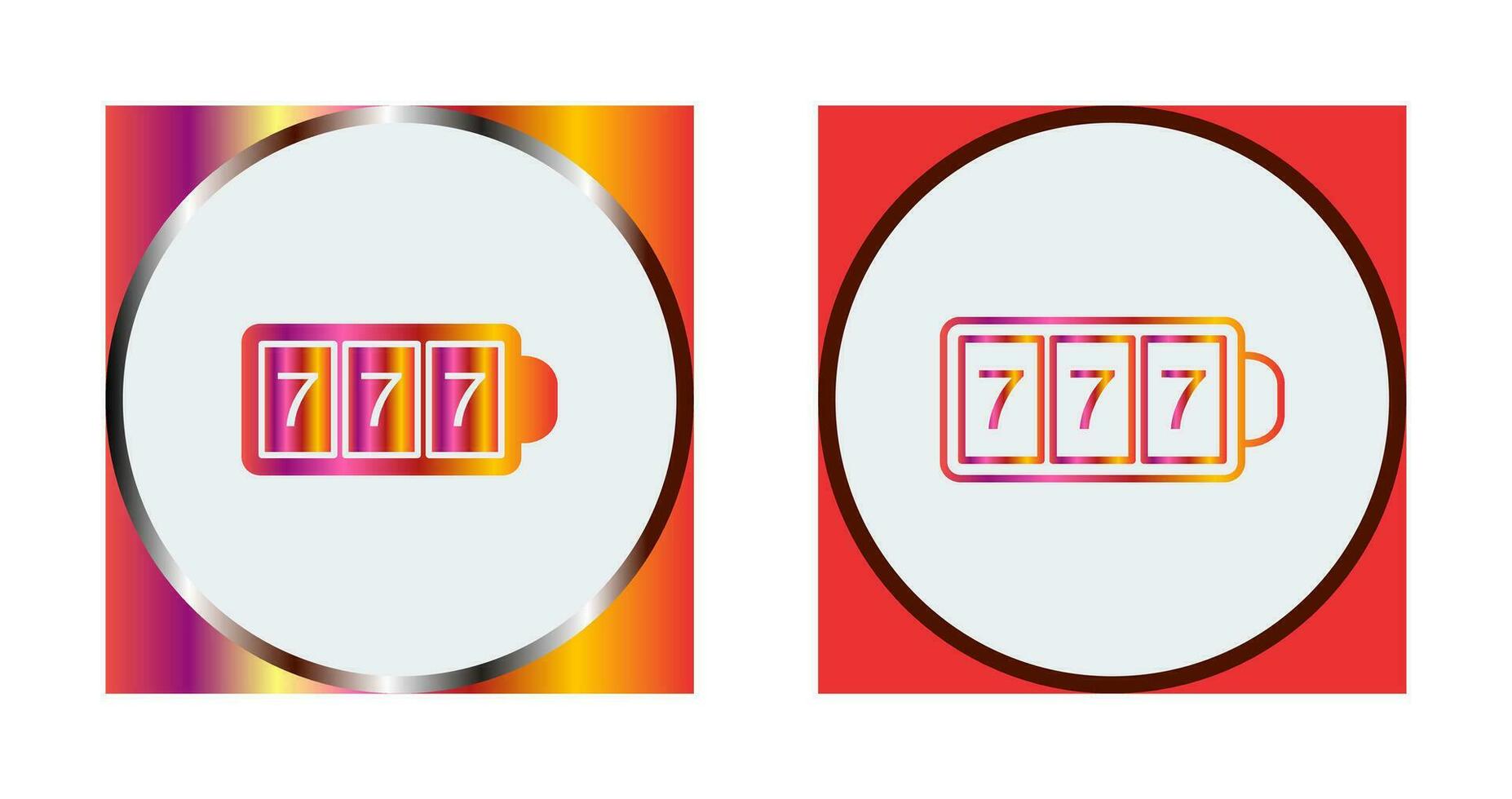 Slot Machine with Sevens Vector Icon