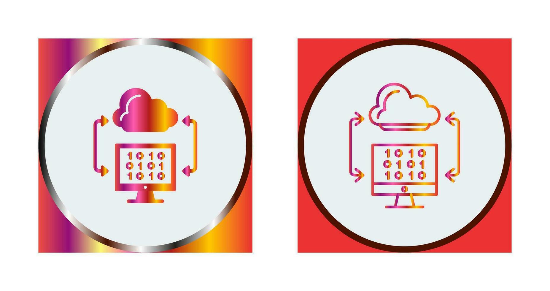 Cloud Coding Vector Icon