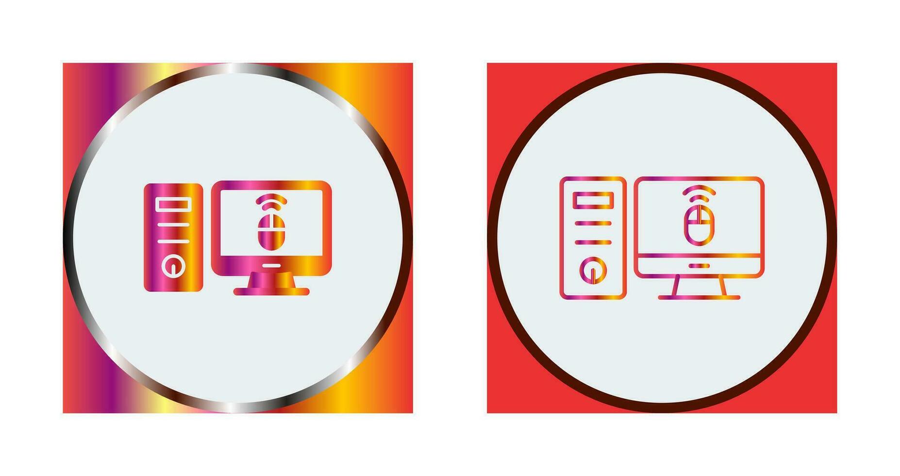 Desktop Computer Vector Icon