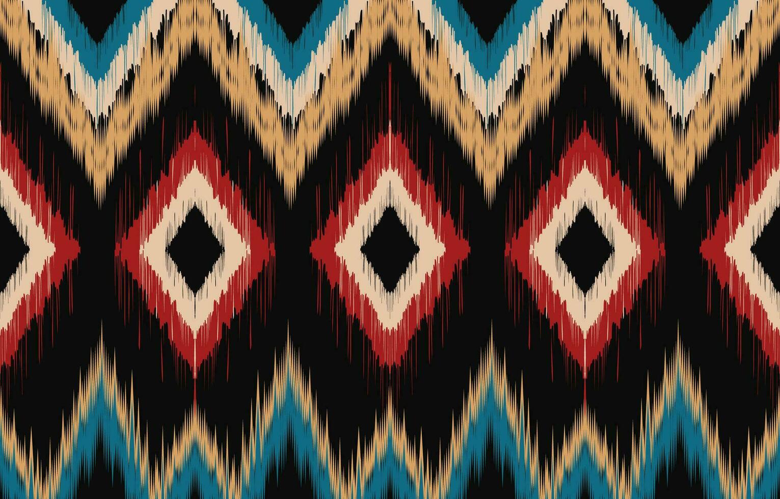 Ethnic abstract ikat art. Aztec ornament print. geometric ethnic pattern seamless  color oriental.  Design for background ,curtain, carpet, wallpaper, clothing, wrapping, Batik, vector illustration.