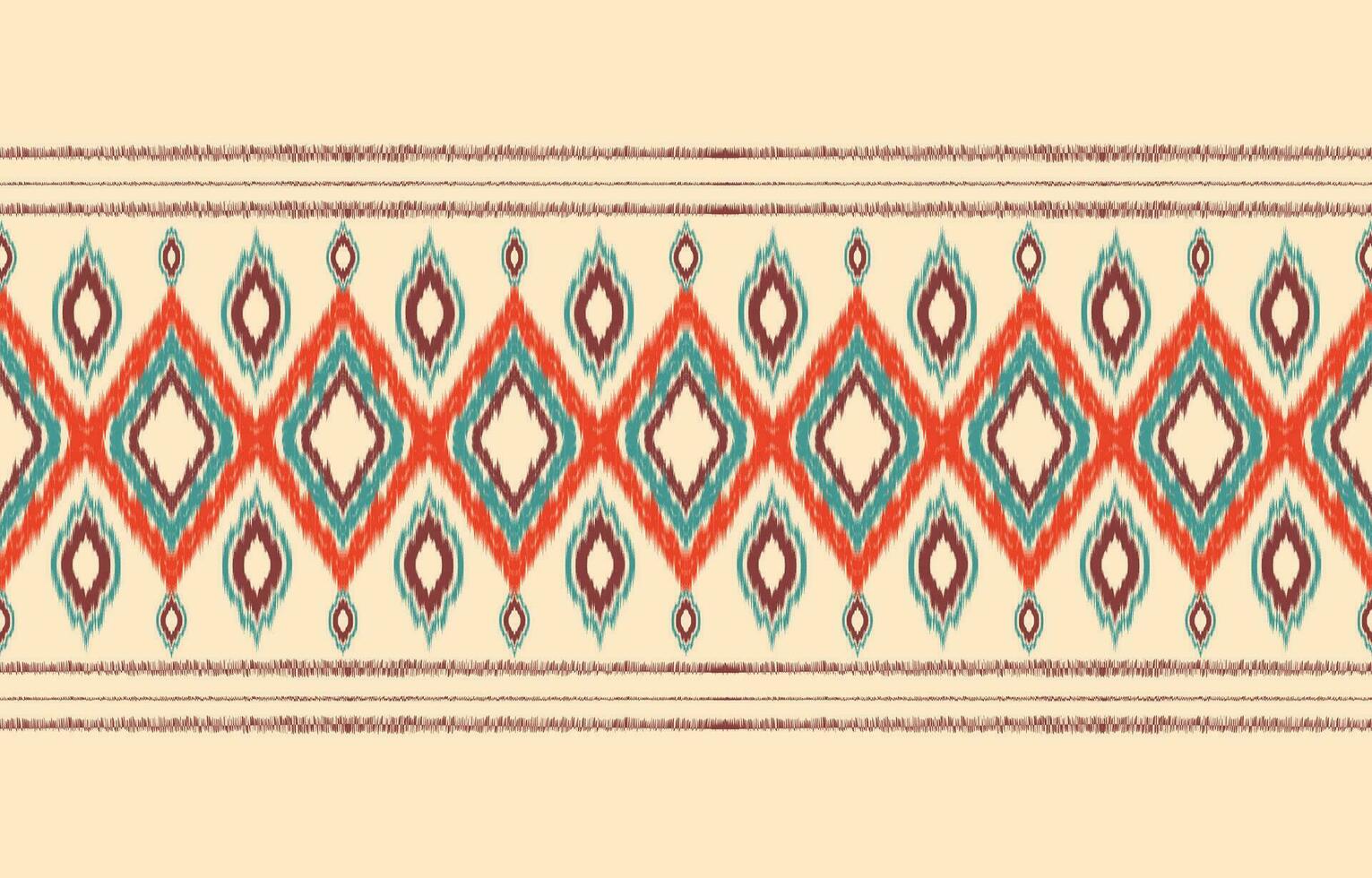 Ethnic abstract ikat art. Aztec ornament print. geometric ethnic pattern seamless  color oriental.  Design for background ,curtain, carpet, wallpaper, clothing, wrapping, Batik, vector illustration.