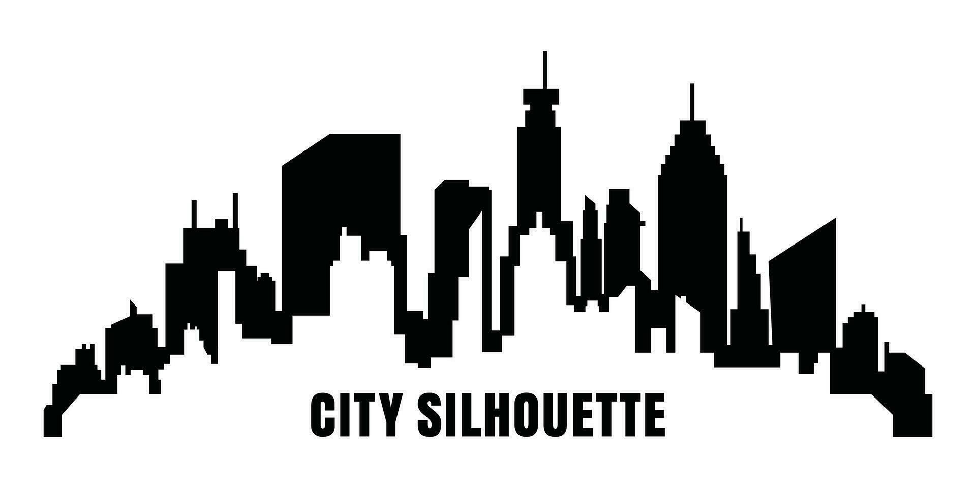 City silhouette. Modern flat city architecture. urban city landscape. Illustrations. vector