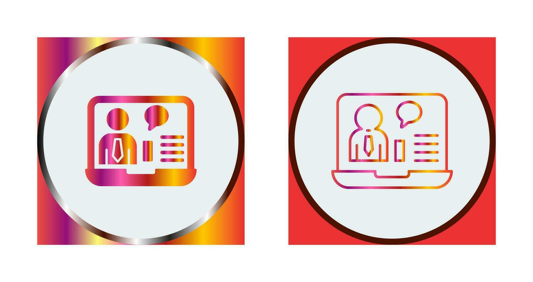 Online Job Interview Vector Icon