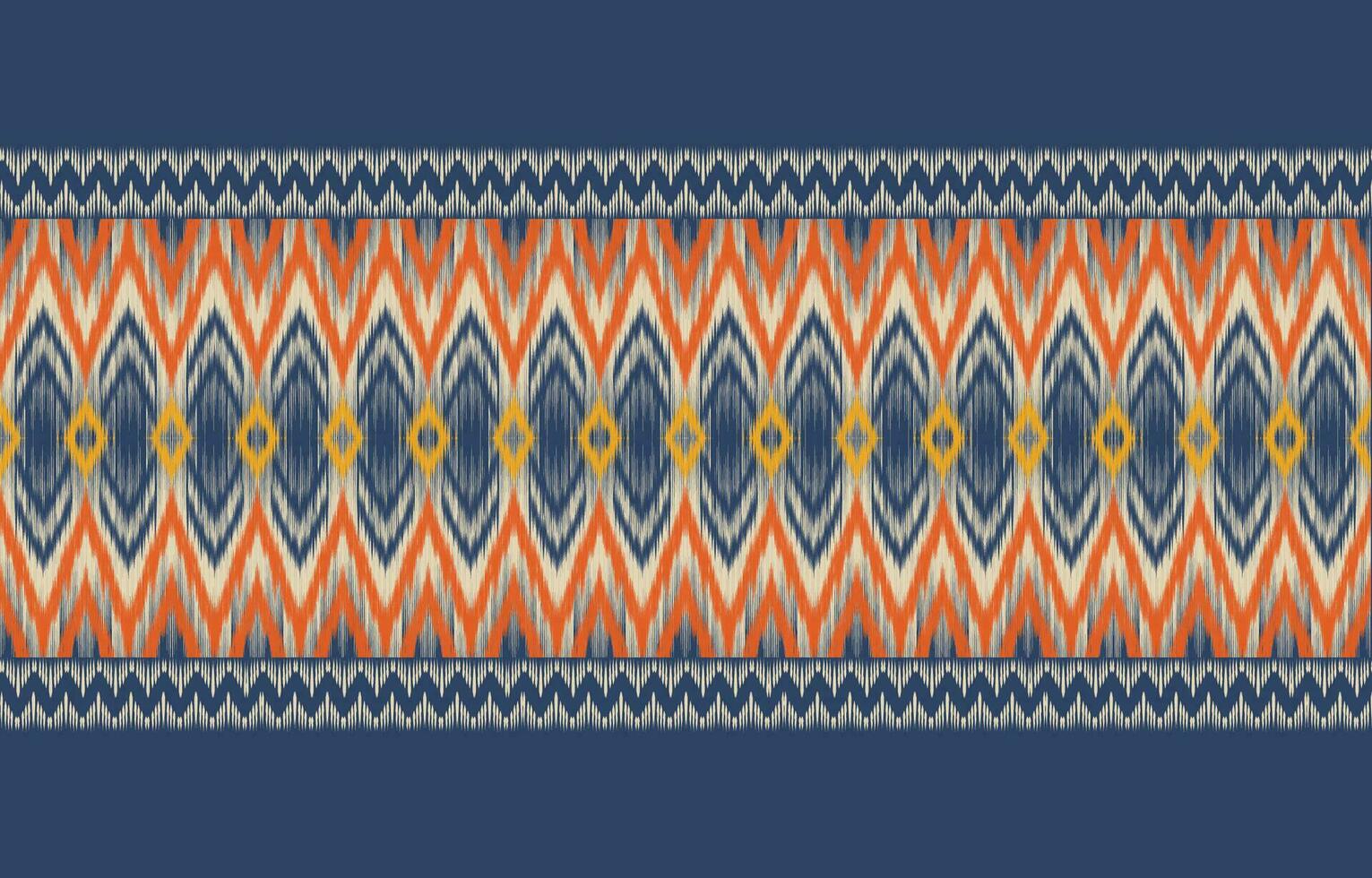 Ethnic abstract ikat art. Aztec ornament print. geometric ethnic pattern seamless  color oriental.  Design for background ,curtain, carpet, wallpaper, clothing, wrapping, Batik, vector illustration.