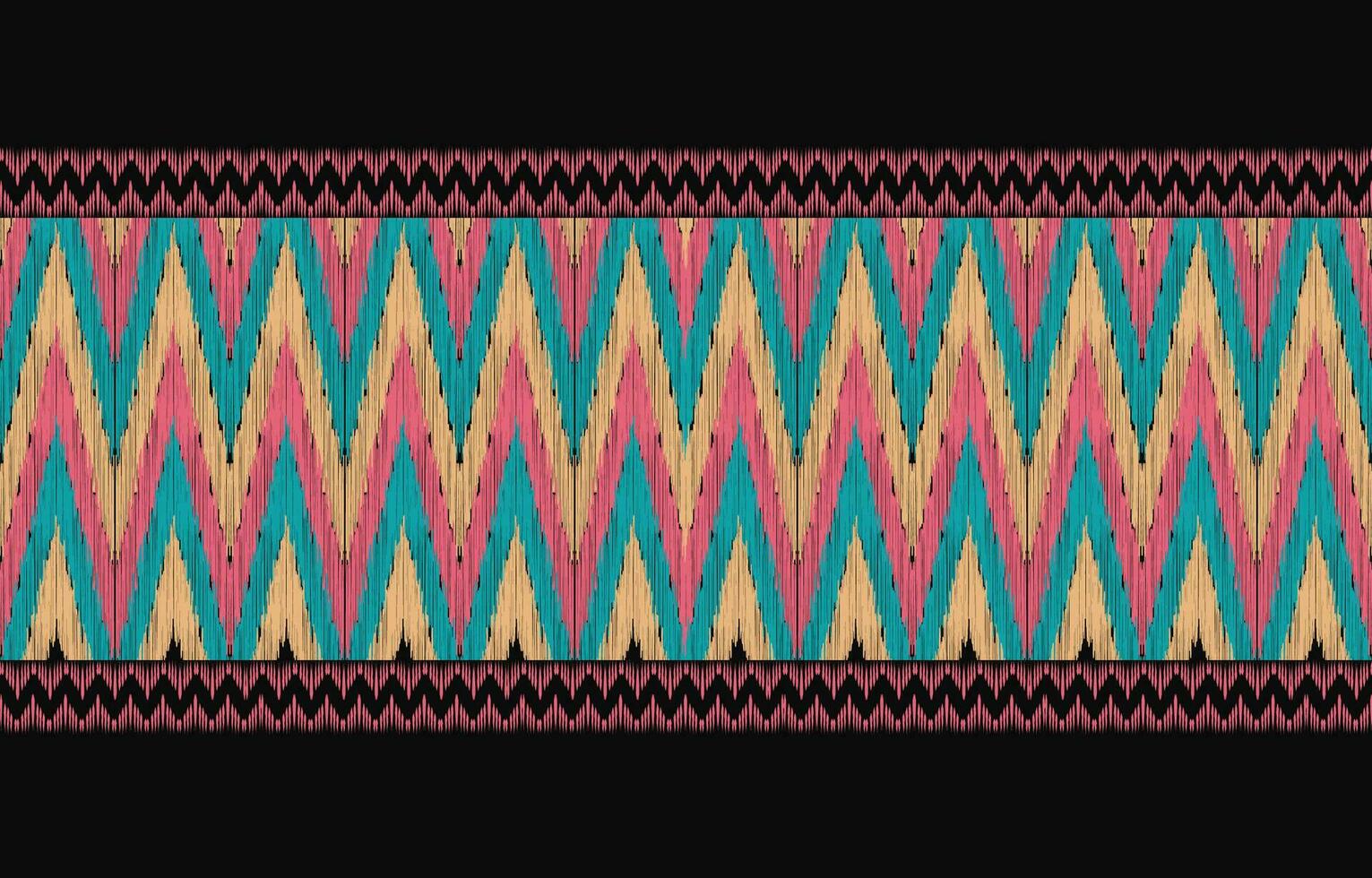 Ethnic abstract ikat art. Aztec ornament print. geometric ethnic pattern seamless  color oriental.  Design for background ,curtain, carpet, wallpaper, clothing, wrapping, Batik, vector illustration.