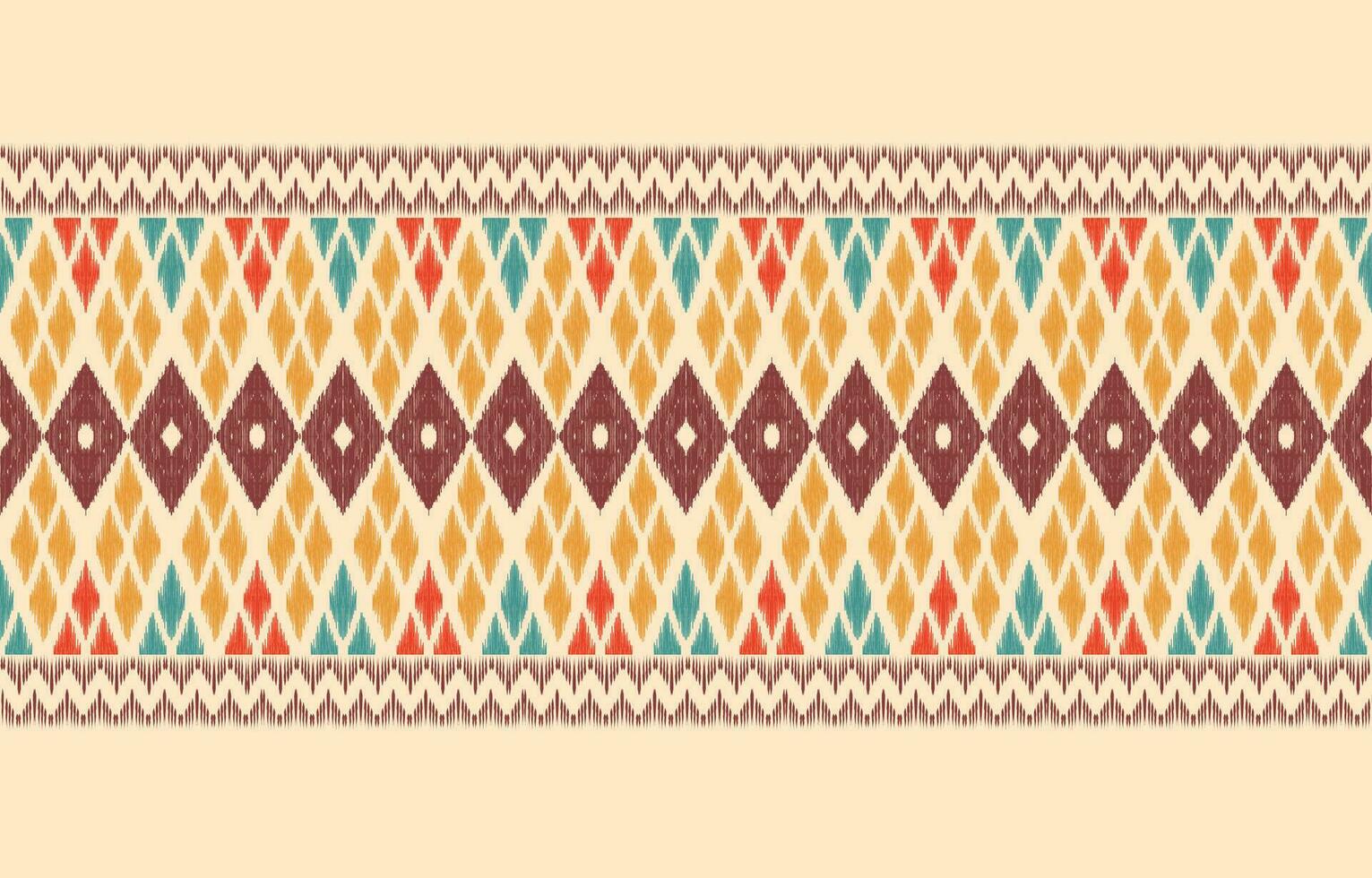 Ethnic abstract ikat art. Aztec ornament print. geometric ethnic pattern seamless  color oriental.  Design for background ,curtain, carpet, wallpaper, clothing, wrapping, Batik, vector illustration.