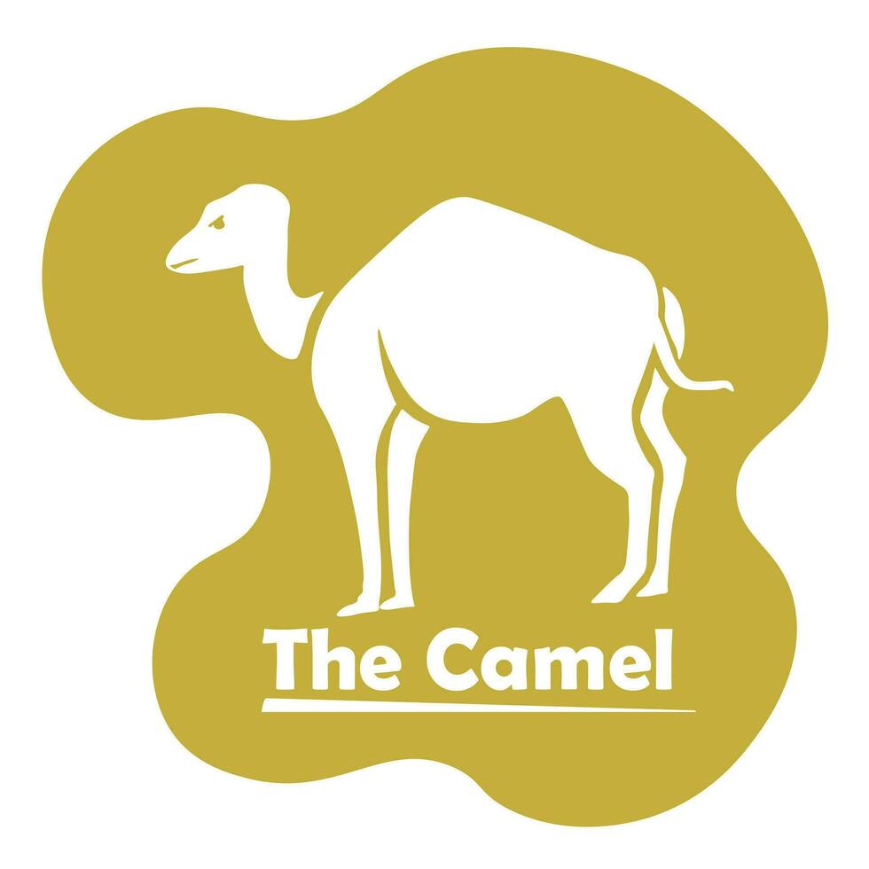 camel silhouette vector flat logo