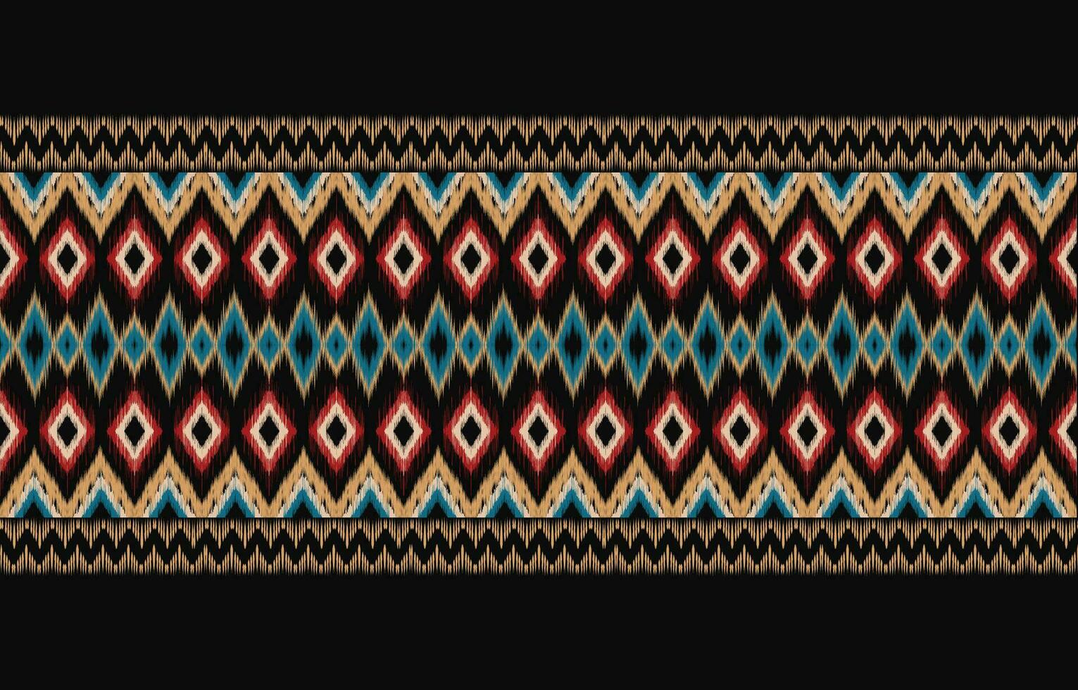 Ethnic abstract ikat art. Aztec ornament print. geometric ethnic pattern seamless  color oriental.  Design for background ,curtain, carpet, wallpaper, clothing, wrapping, Batik, vector illustration.