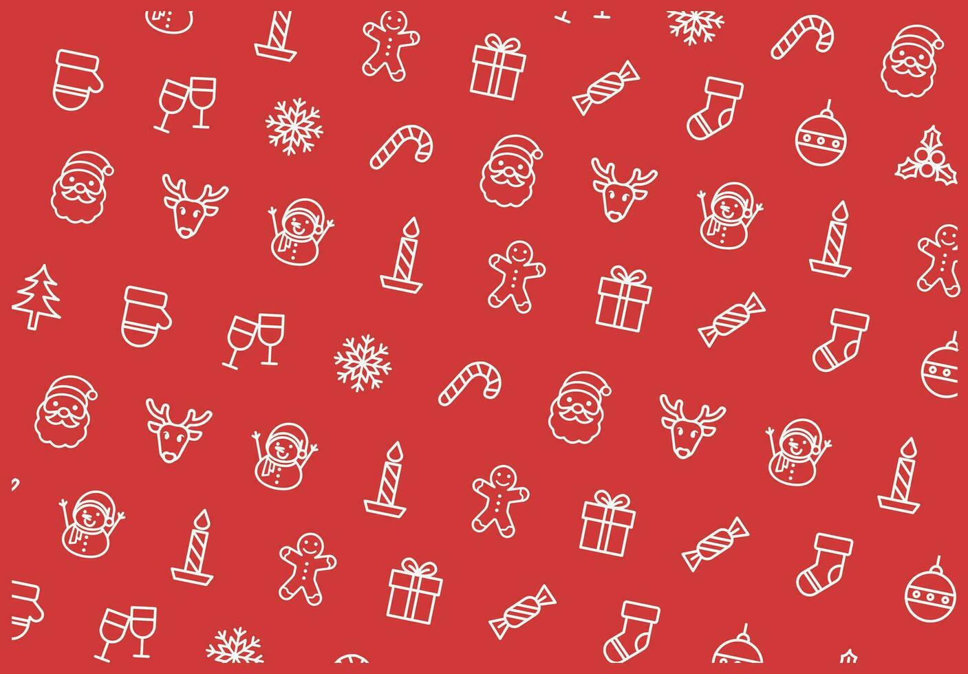 Christmas elements. flat vector design collection.