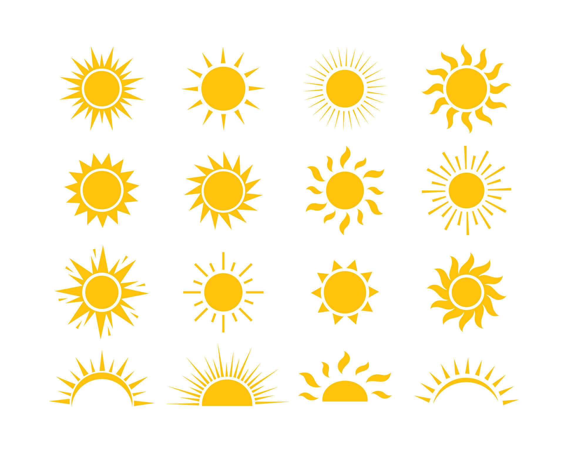 Sun icon. Flat vector illustration 29449738 Vector Art at Vecteezy