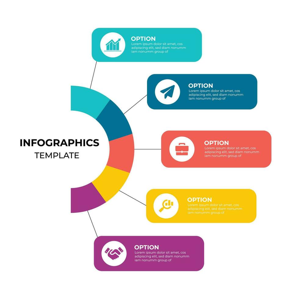 Infographics design template vector
