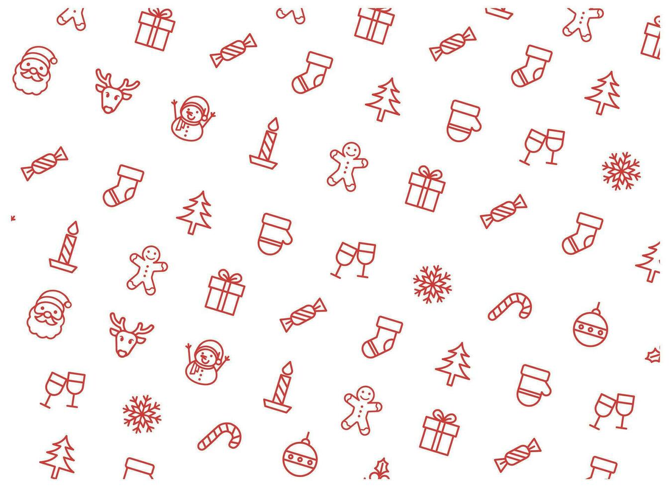 Christmas elements. flat vector design collection.