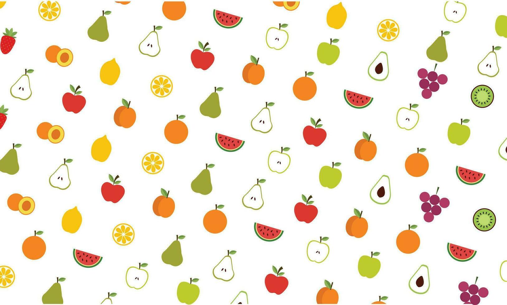 fruit icon flat vector set