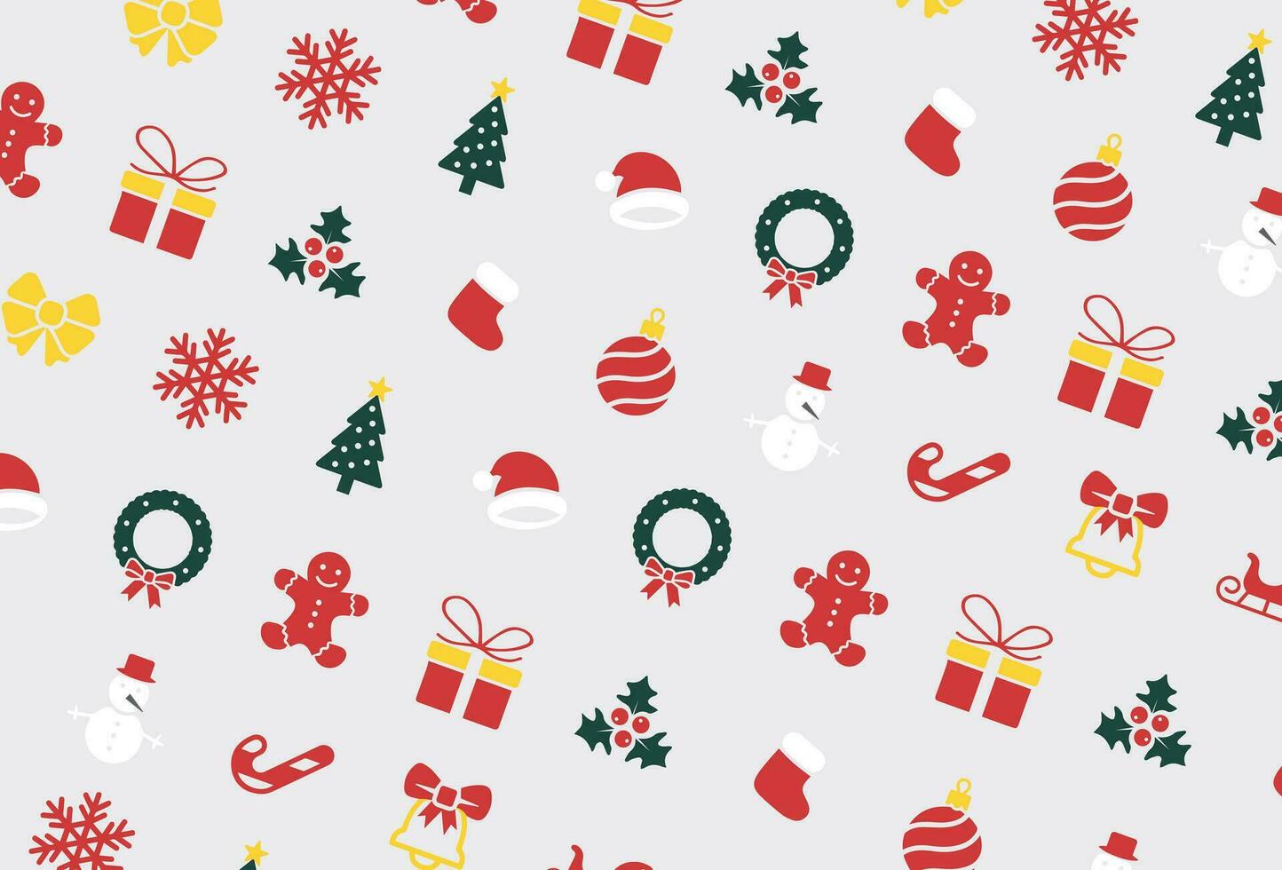 Christmas elements. flat vector design collection.