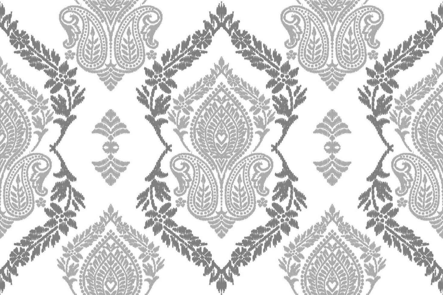 Floral vintage seamless pattern for retro wallpapers. Enchanted Vintage Flowers. Arts and Crafts movement inspired. Design for wrapping paper, wallpaper, fabrics and fashion clothes. Ikat pattern. vector
