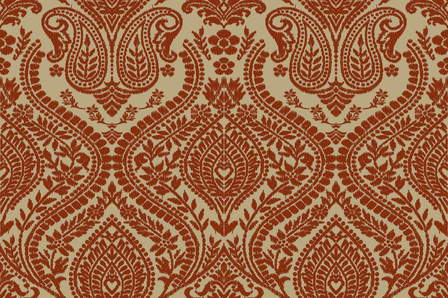Floral vintage seamless pattern for retro wallpapers. Enchanted Vintage Flowers. Arts and Crafts movement inspired. Design for wrapping paper, wallpaper, fabrics and fashion clothes. Ikat pattern. vector