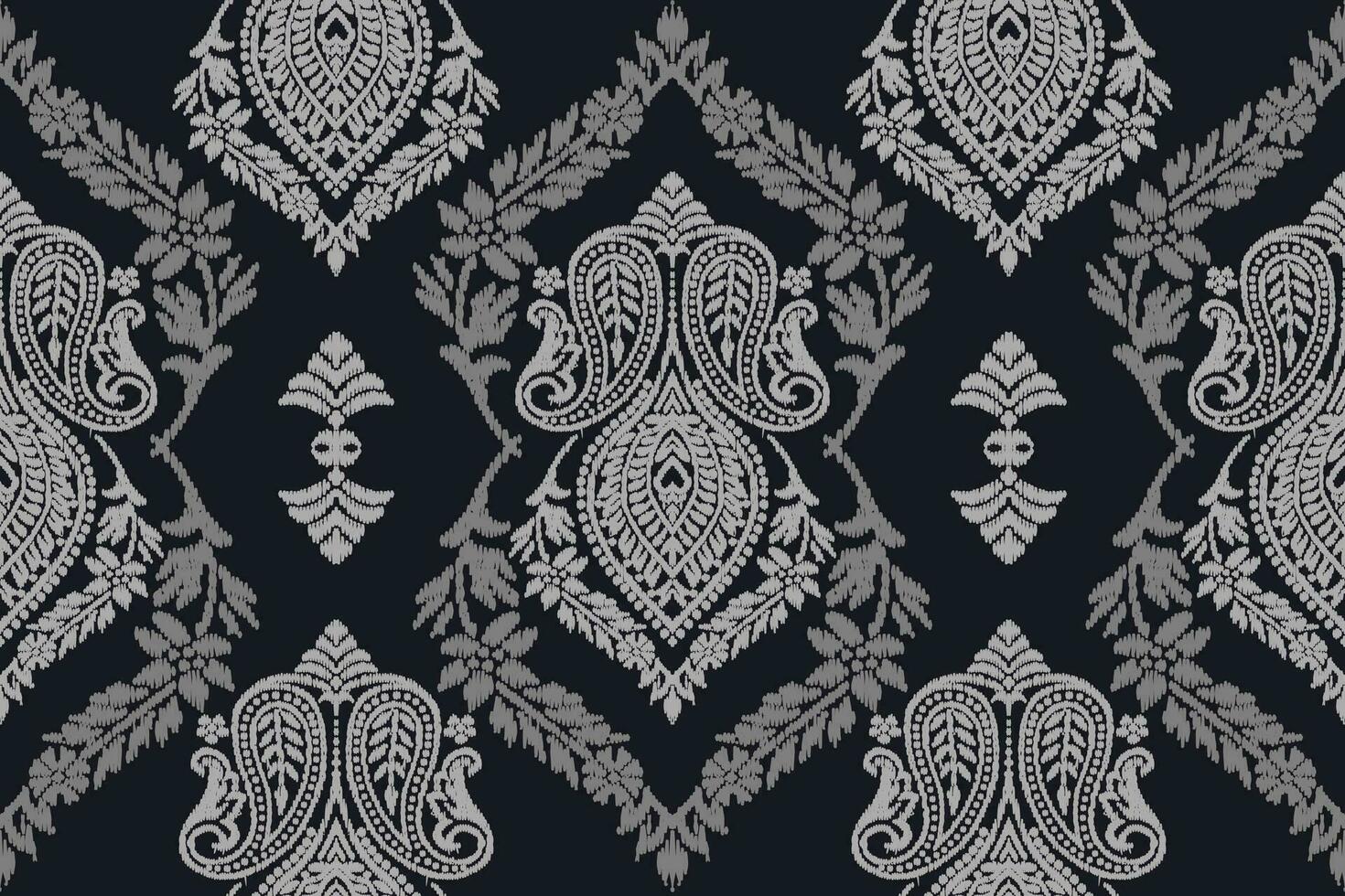 Floral vintage seamless pattern for retro wallpapers. Enchanted Vintage Flowers. Arts and Crafts movement inspired. Design for wrapping paper, wallpaper, fabrics and fashion clothes. Ikat pattern. vector