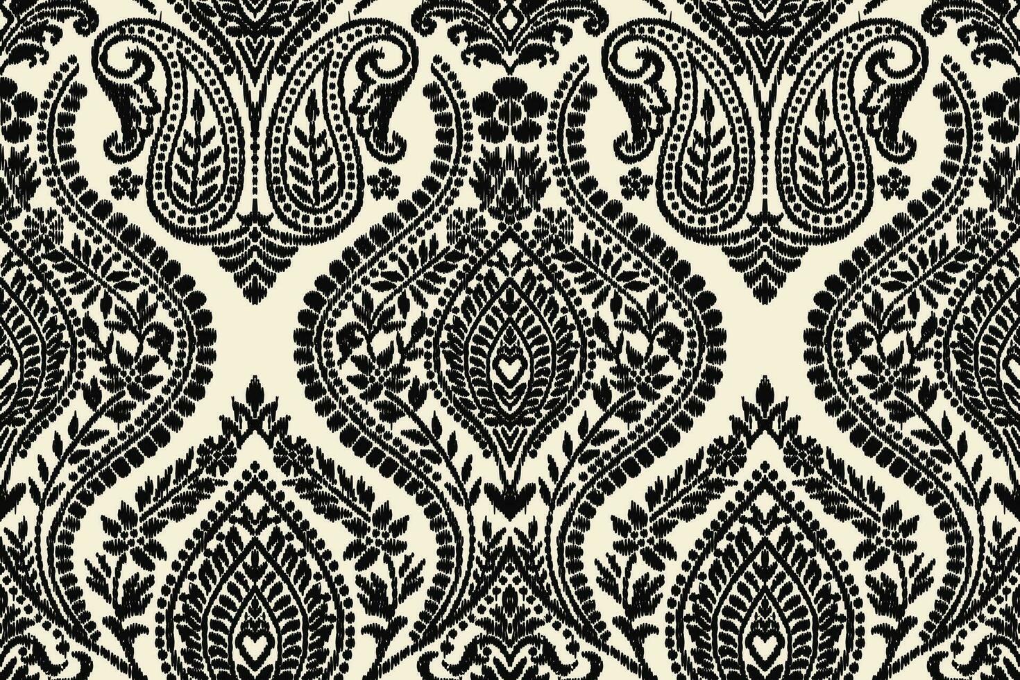 Floral vintage seamless pattern for retro wallpapers. Enchanted Vintage Flowers. Arts and Crafts movement inspired. Design for wrapping paper, wallpaper, fabrics and fashion clothes. Ikat pattern. vector
