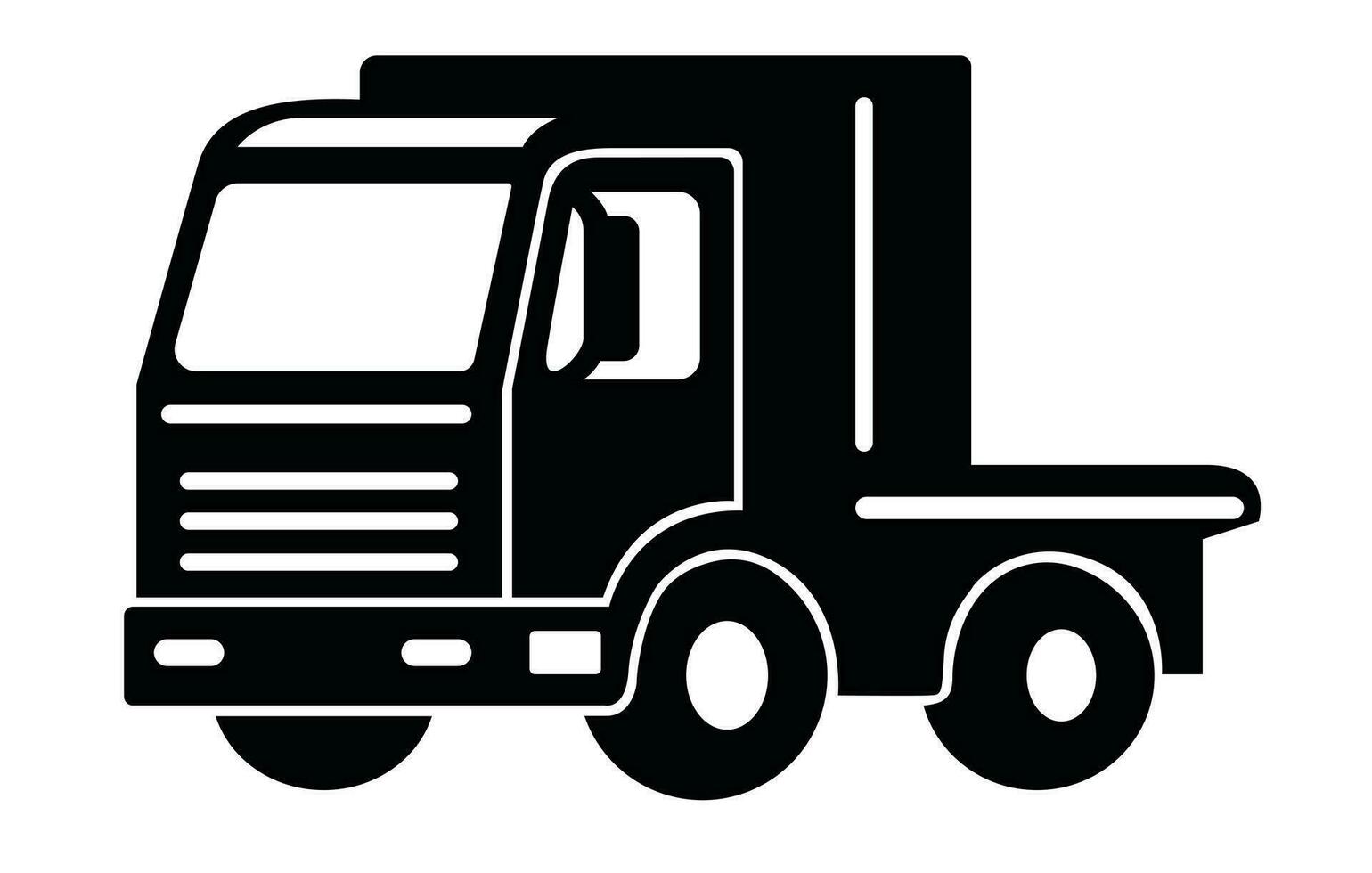 Set line icons of trucks,Vector Heavy Truck ,Vector truck trailer illustrator vector