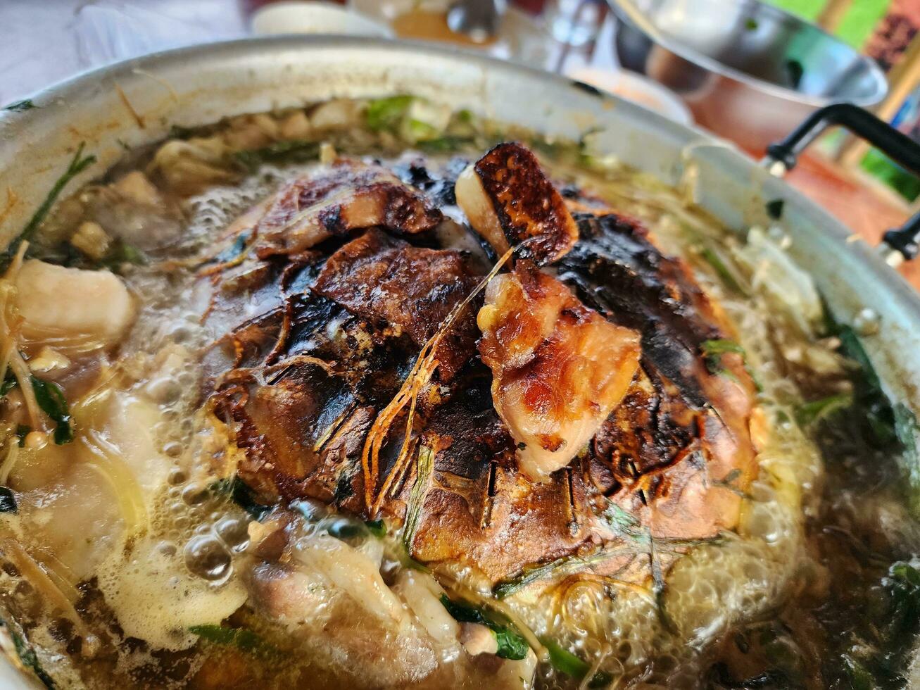 Burnt pork made contains carcinogens. photo