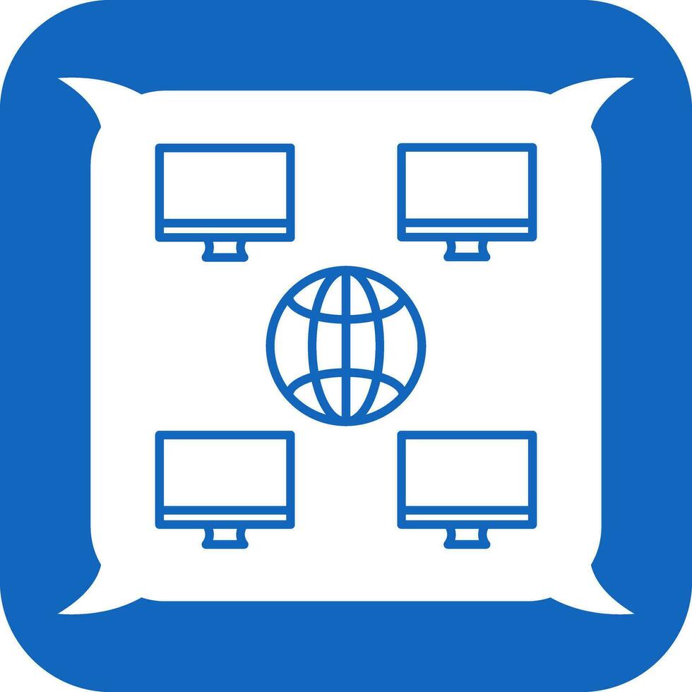 Unique Company Network Vector Icon