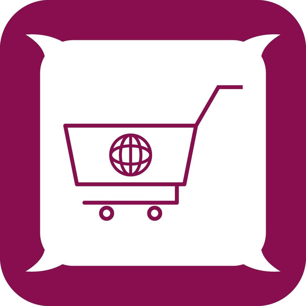 Unique Global Shopping Vector Icon