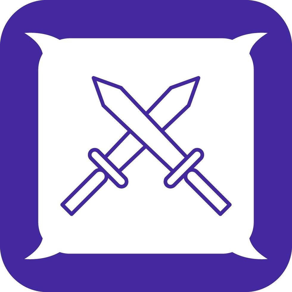 Unique Two Swords Vector Icon