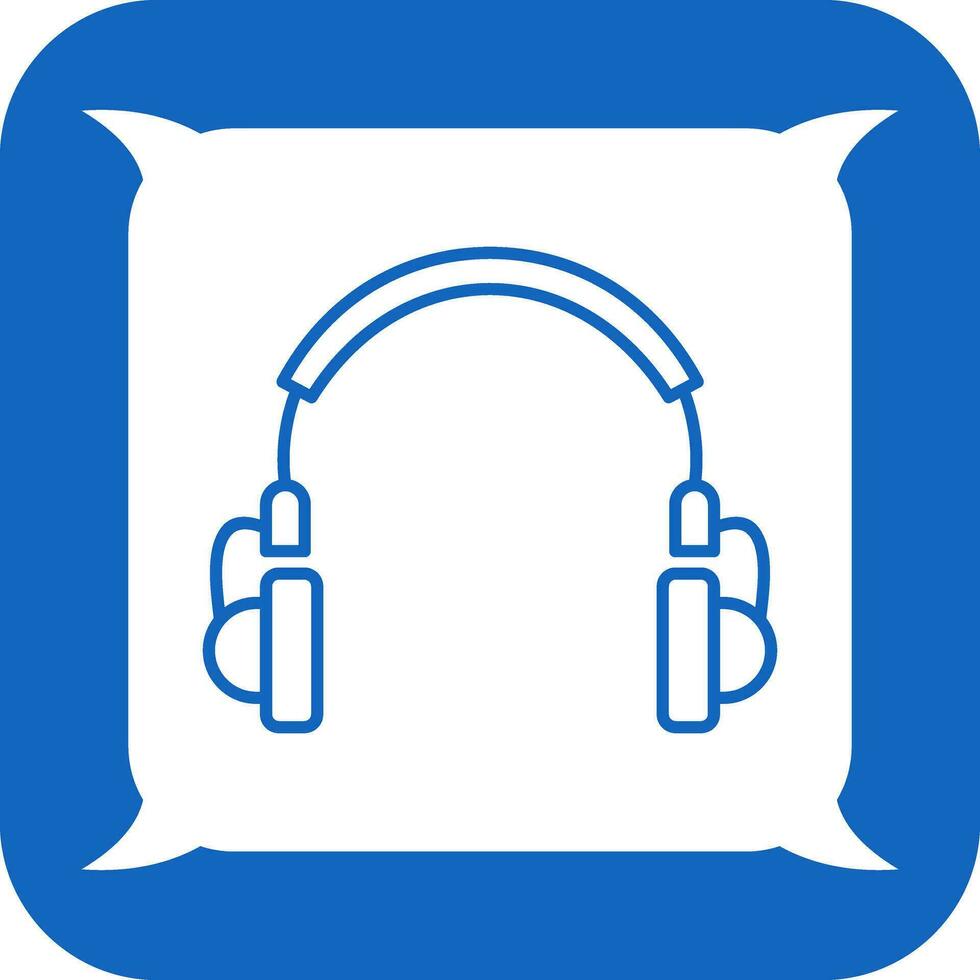 icono de vector de auriculares únicos