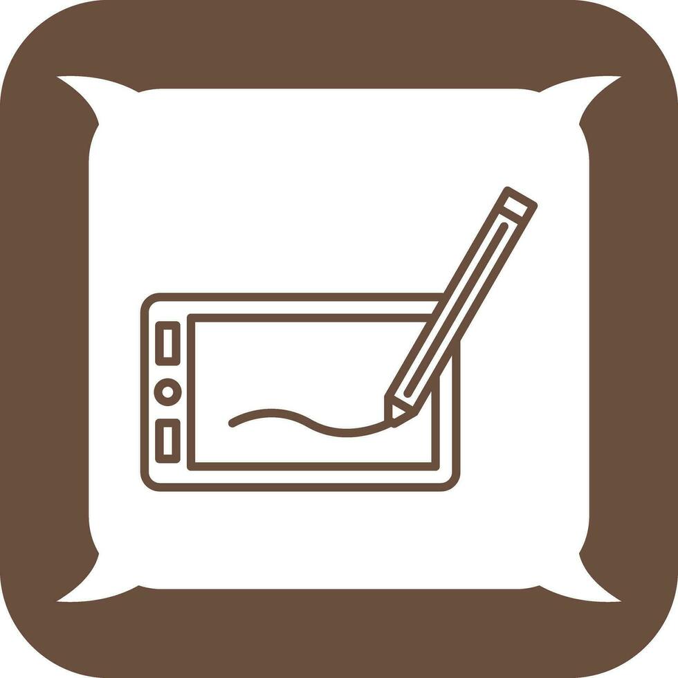 icono de vector de tableta de dibujo