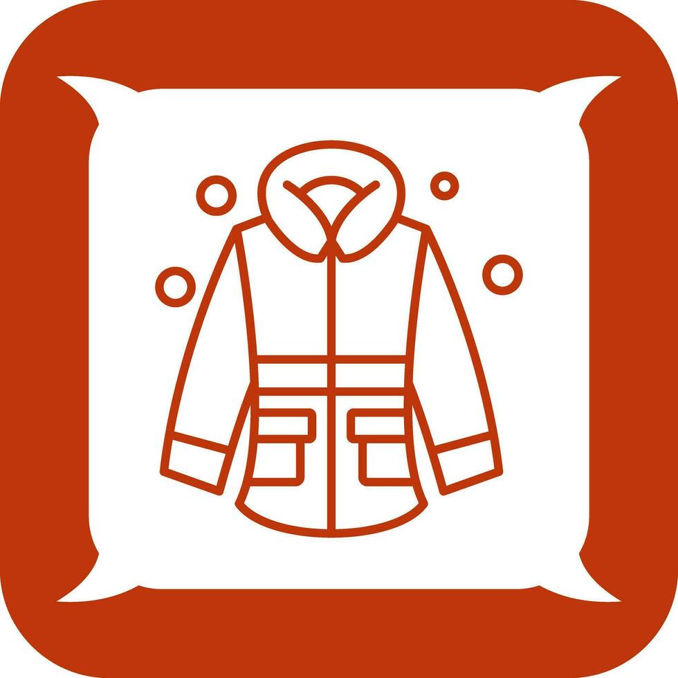 icono de vector de chaqueta de invierno