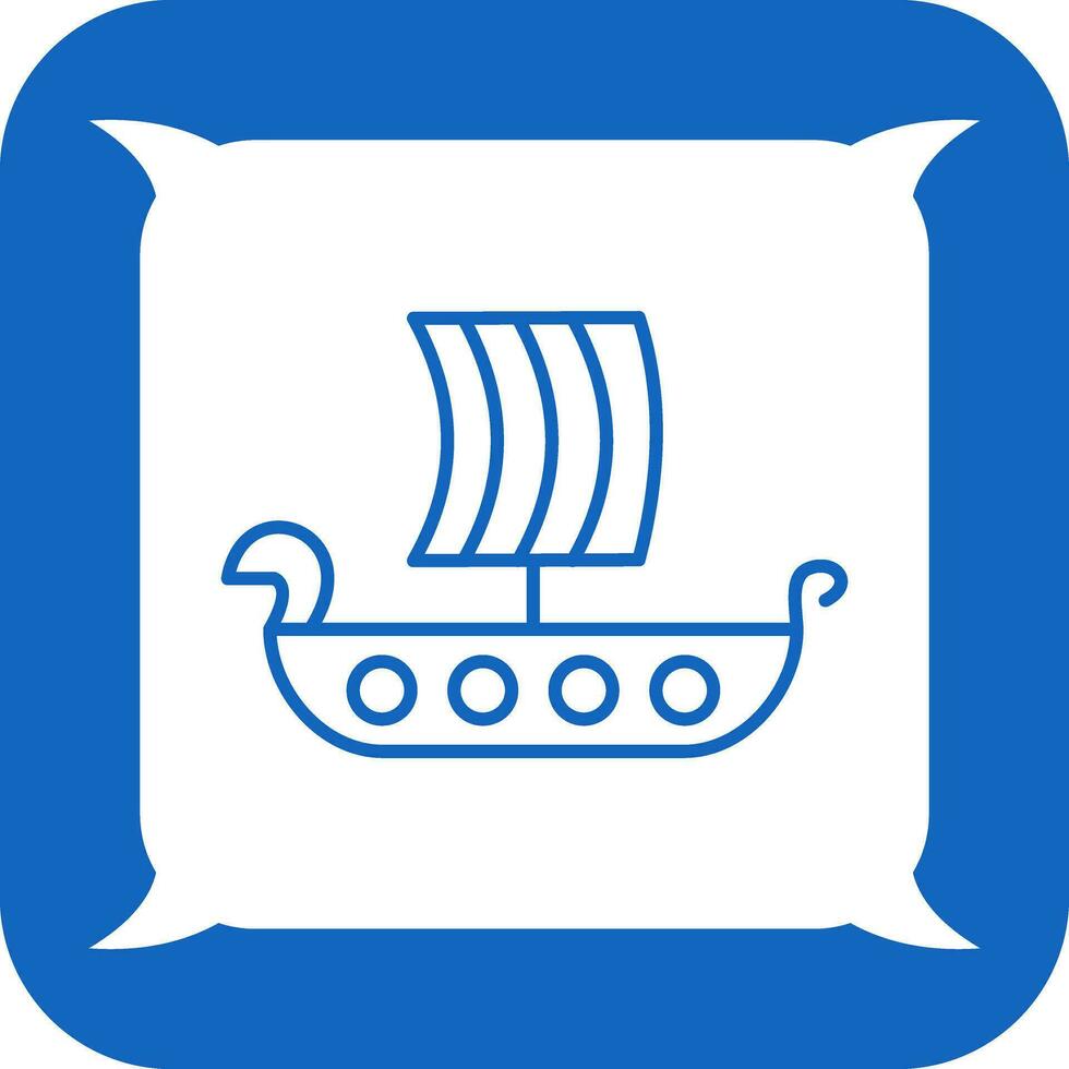 icono de vector de barco vikingo