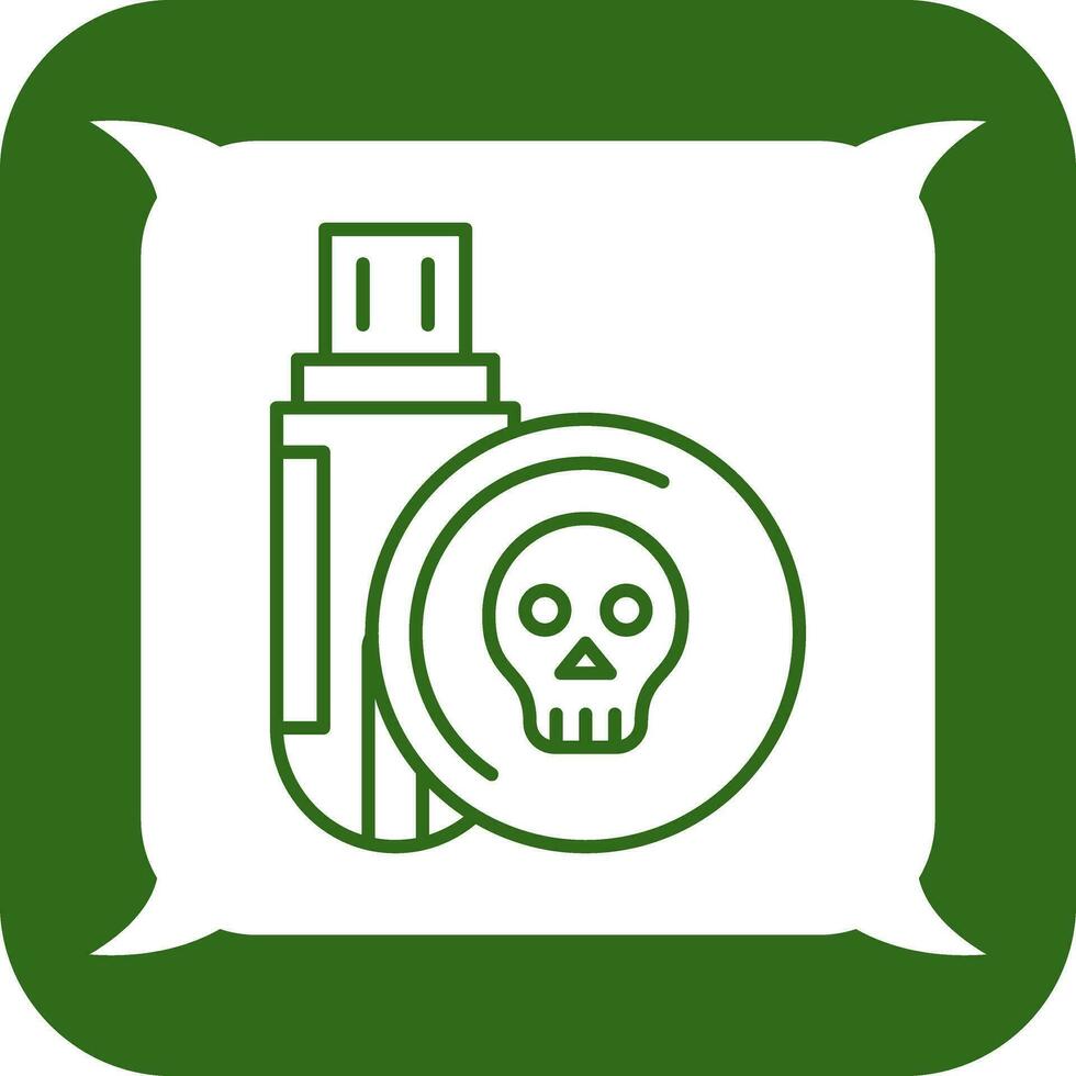 Infected Usb Drive Vector Icon