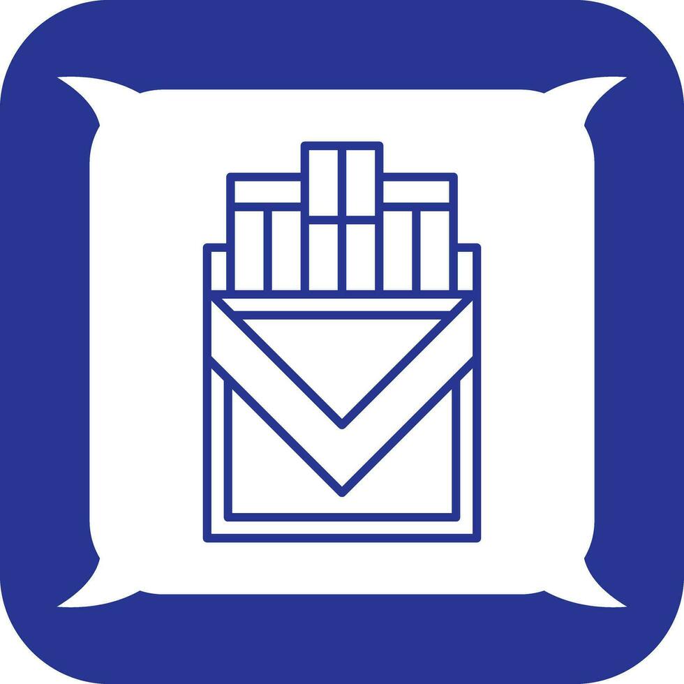 icono de vector de paquete de cigarrillos