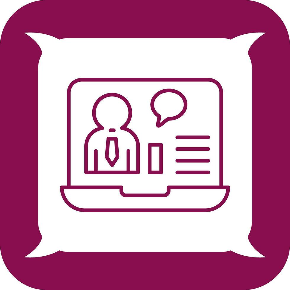 Online Job Interview Vector Icon