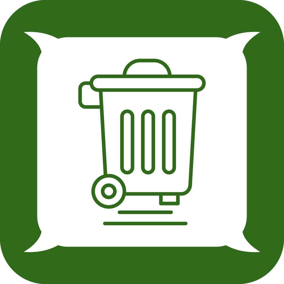 icono de vector de cubo de basura